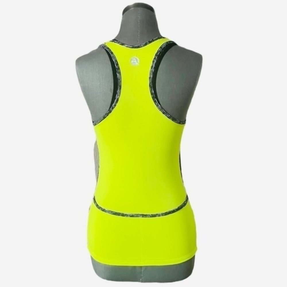 Alii Sport Women's Lemon Citron Black Athletic Tank M Mesh Bra UV Protection NWT - Picture 5 of 10
